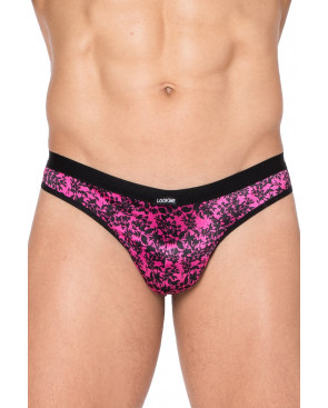 String imprimé rose et noir New Look - LM2299-02PKB