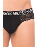 String noir en dentelle délicate - LM2006-57BLK