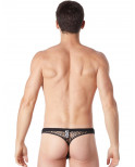 String noir sexy filet irrégulier fétichiste - LM810-57BLK