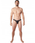 String noir sexy avec fine résille - LM805-57BLK
