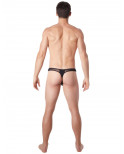 String noir sexy avec fine résille - LM805-57BLK
