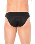Slip noir rayé opaque et transparent - LM2906-61BLK