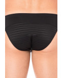 Slip noir rayé opaque et transparent - LM2906-61BLK