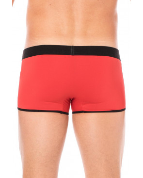 Mini-Pants rouge échancré avec zip - LM2003-68RED