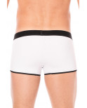 Mini-Pants blanc échancré avec zip - LM2003-68WHT