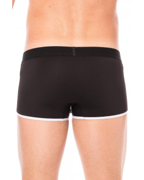 Mini-Pants noir échancré avec zip - LM2003-68BLK