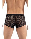 Boxer noir résille brodée Shinny - LM2407-67BLK