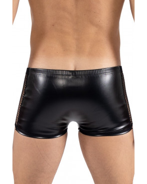 Boxer noir Black Desire en simili cuir - LM2401-67BLK