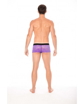 Boxer violet en dentelle délicate - LM2006-67PUR