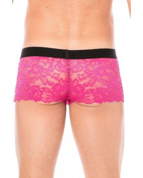 Boxer magenta en dentelle délicate - LM2006-67MAG