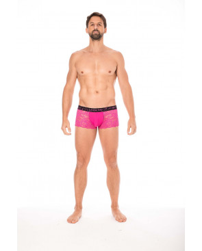 Boxer magenta en dentelle délicate - LM2006-67MAG