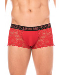 Boxer rouge en dentelle délicate - LM2006-67RED