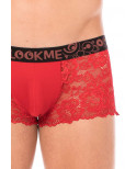 Boxer rouge en dentelle délicate - LM2006-67RED