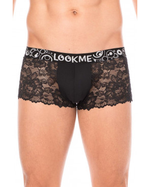 Boxer noir en dentelle délicate - LM2006-67BLK