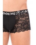 Boxer noir en dentelle délicate - LM2006-67BLK