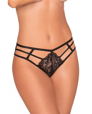 String dentelle noir aux multiples lanières - DG1469BLK