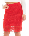 Jupe longue rouge Catalina - LSK2-LRED