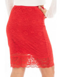 Jupe longue rouge Catalina - LSK2-LRED