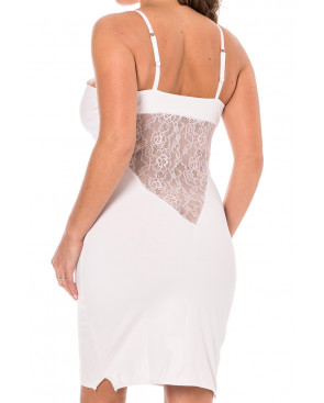 Robe décollectée blanche Emilia - LDR11WHT
