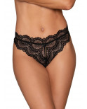 Tanga noir ouvert à l'entrejambe - DG1468BLK