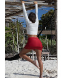 Jupe courte rouge Marina - LSK1-SRED