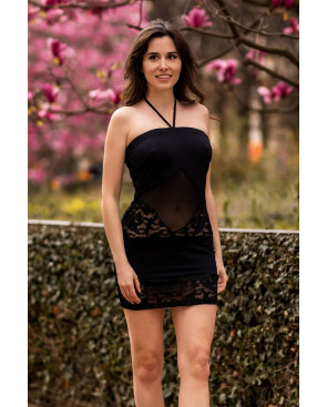 Robe bustier maille et dentelle - LDR2