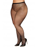 Collant résille grande taille fine maille noir - DG0542XBLK