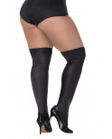 Bas en vinyl noir metallisé grande taille - MAL1017XBLK