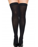 Bas grande taille noirs opaques fantaisie - MH4745XBLK