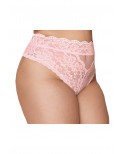 String grande taille dentelle taille haute rose - DG1477XPNK