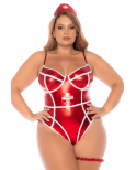 Costume sexy infirmière grande taille 3 pièces - MAL60041XASHW