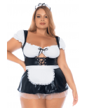 Costume sexy soubrette grande taille 3 pièces - MAL60043XASHW