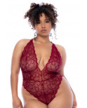 Body grande taille couleur framboise - MAL8875XROSW