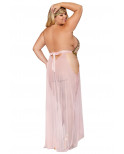 Costume charmeuse de serpent grande taille, body avec jupe longue résille intégré - DG12825XCOS