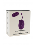 2en1 Stimulateur clitoridien à picots par aspiration avec son œuf vibrant à distance violet - 0-B0009PUR