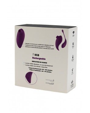 2en1 Stimulateur clitoridien à picots par aspiration avec son œuf vibrant à distance violet - 0-B0009PUR