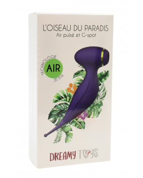 Oiseau du Paradis - Vibromasseur 2 en 1 avec vibration clitoridienne par membrane et embout stimulateur rouge - CR-820RED