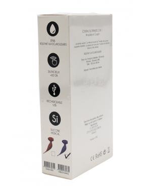 Oiseau du Paradis - Vibromasseur 2 en 1 avec vibration clitoridienne par membrane et embout stimulateur rouge - CR-820RED