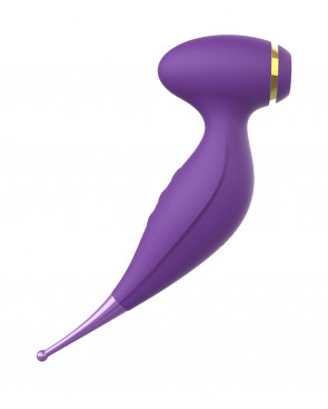 Oiseau du Paradis - Vibromasseur 2 en 1 avec vibration clitoridienne par membrane et embout stimulateur violet - CR-820PUR
