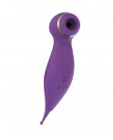 Oiseau du Paradis - Vibromasseur 2 en 1 avec vibration clitoridienne par membrane et embout stimulateur violet - CR-820PUR