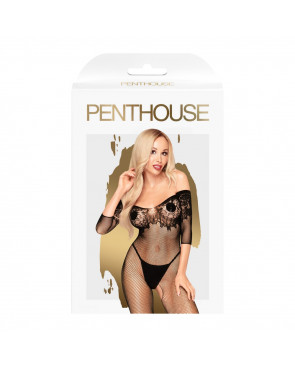 Bodystocking ouvert à l'entrejambe Noir High profile - PH0028BLK