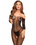 Bodystocking ouvert à l'entrejambe Noir Dreamy diva - PH0024BLK