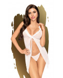 Babydoll et string assorti Blanc After sunset - PH0009WHT