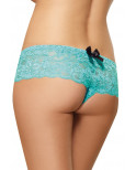 Shorty ouvert bleu turquoise court en dentelle - DG7177TUR