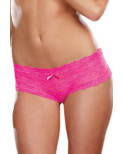 Shorty sexy taille basse rose en dentelle - DG1375HPK