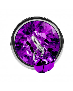 Plug bijou aluminium violet avec clochettes Taille S -  RY-001-A-ZB