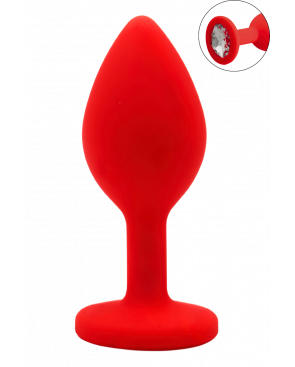 Plug rouge bijou cristal Small - DB-RY067CRED