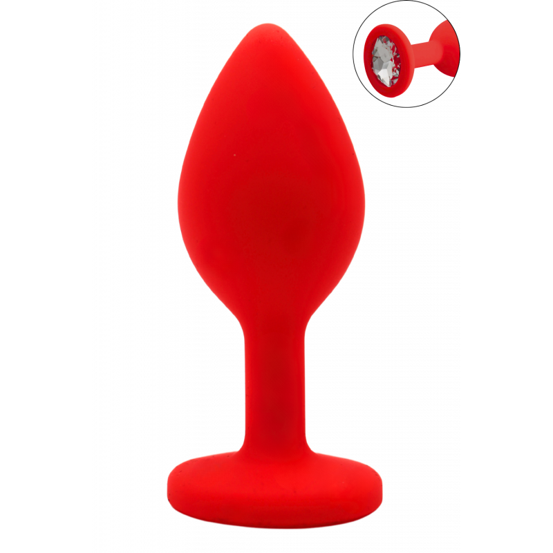 Plug rouge bijou cristal Small - DB-RY067CRED