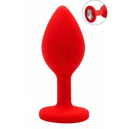 Plug rouge bijou cristal Small - DB-RY067CRED