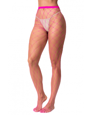 Collant large maille rose - MAL1106NPK